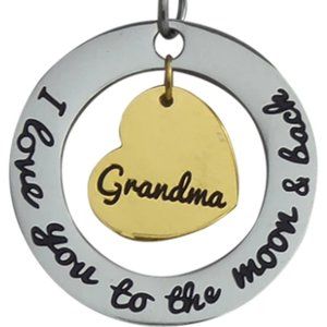 I Love You to the Moon and Back Pendant for Grandma (Chain is not included)